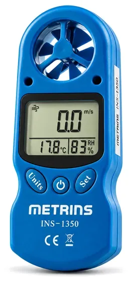 Termo-higro-anemômetro digital Metrins INS-1350
