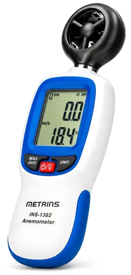 Termo-anemômetro digital portátil Metrins INS-1382